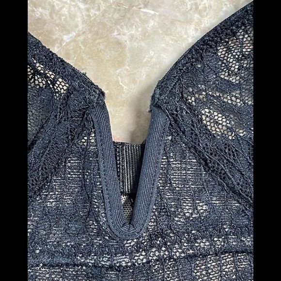 𝅺free people black lace Tameeka underwire bra - Picture 6 of 10